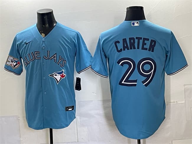 Joe Carter Toronto Blue Jays blue jersey