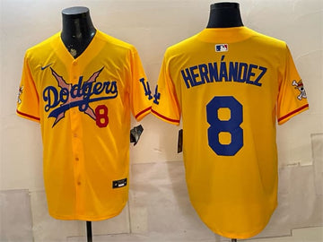 Enrique Hernández Los Angeles Dodgers yellow Vapor jersey