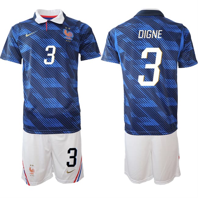 Lucas Digne France National Team navy Home jersey
