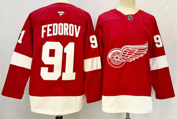 Sergei Fedorov Detroit Red Wings red Home jersey