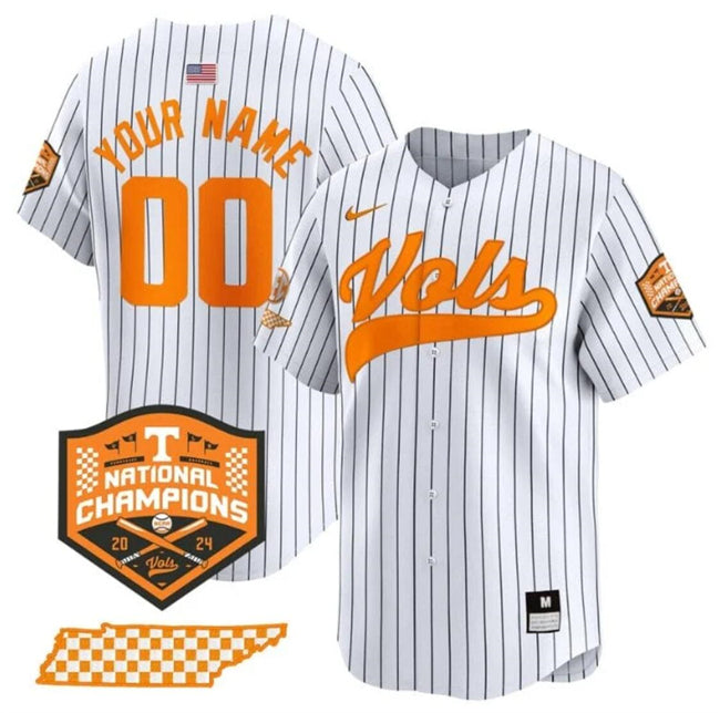 Custom Tennessee Volunteers white Vapor jersey