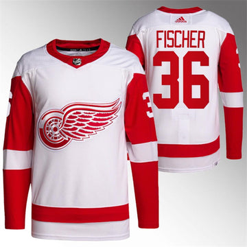 Christian Fischer Detroit Red Wings white jersey