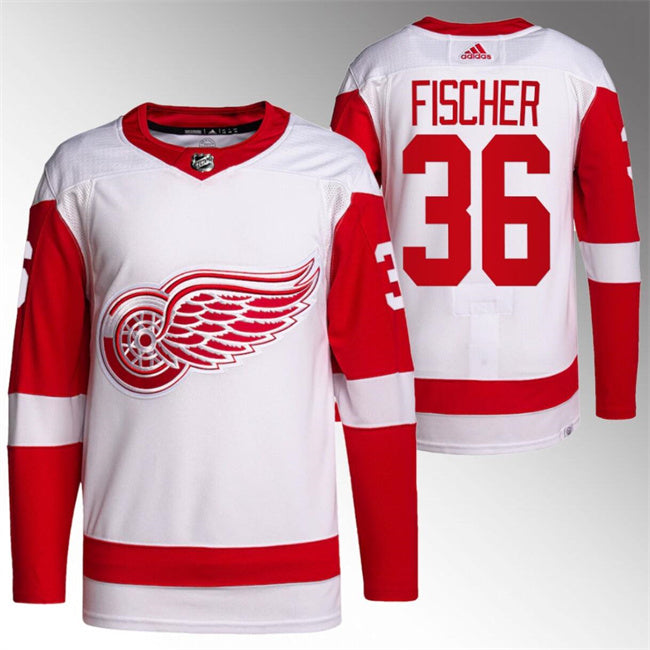 Christian Fischer Detroit Red Wings white jersey