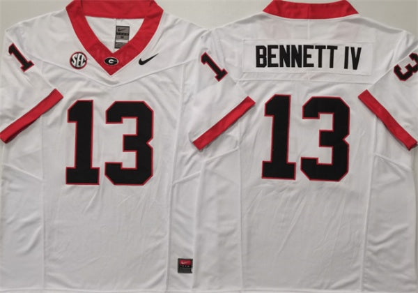 Stetson Bennett IV Georgia Bulldogs white jersey
