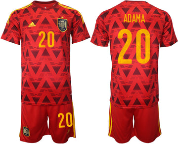 Adama Spain National Team red Home jersey