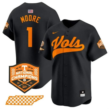 Christian Moore Tennessee Volunteers black Vapor jersey