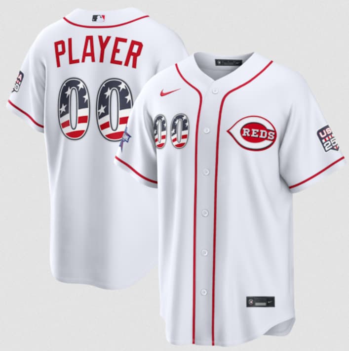 Custom Cincinnati Reds white All-Star jersey