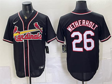 JJ Wetherholt St. Louis Cardinals black Fashion jersey