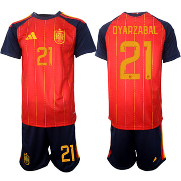 Mikel Oyarzabal Spain National Team red Home jersey