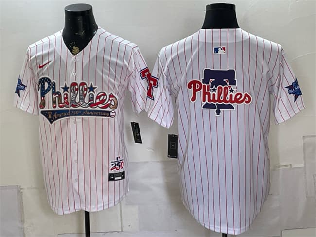 Team Big Logo Philadelphia Phillies white All-Star jersey
