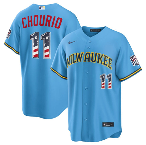 Jackson Chourio Milwaukee Brewers blue Home jersey