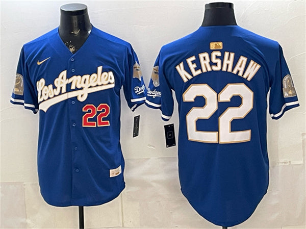 Clayton Kershaw Los Angeles Dodgers royal Gold Collection jersey