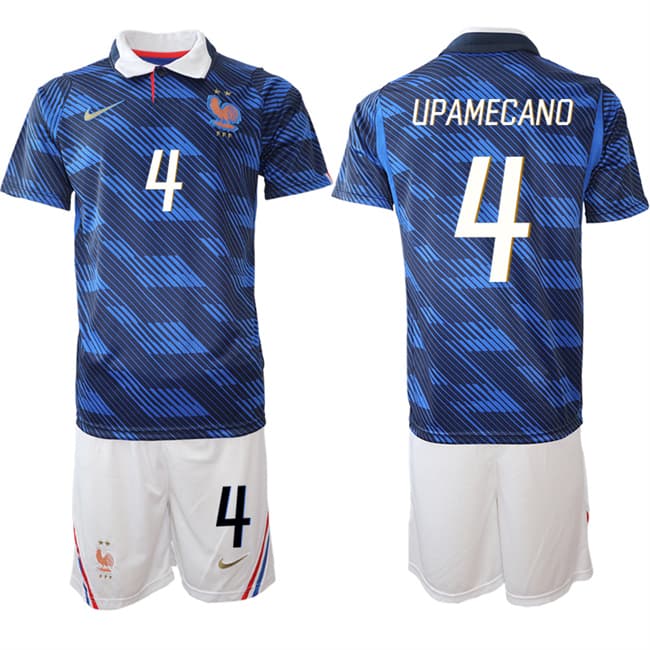 Dayot Upamecano France National Team navy Home jersey
