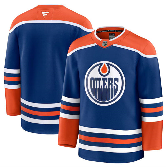 Custom Edmonton Oilers royal Home jersey