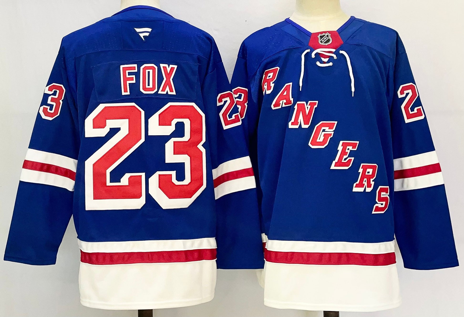Adam Fox New York Rangers royal Home jersey