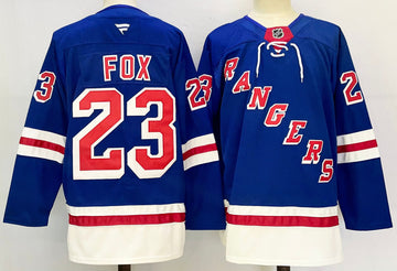 Adam Fox New York Rangers royal Home jersey