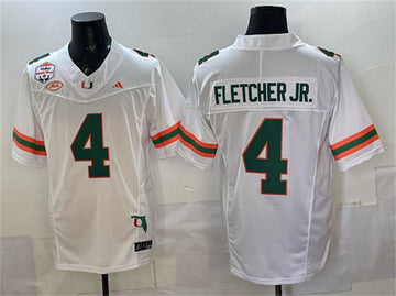 Mark Fletcher Jr Miami Hurricanes white jersey