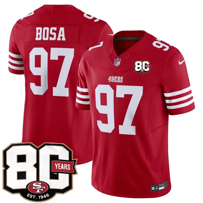 Nick Bosa San Francisco 49ers red Vapor jersey