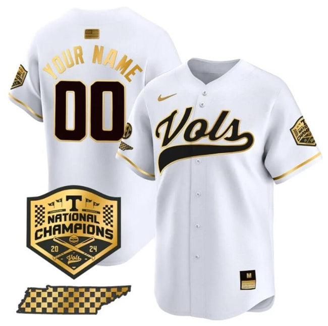Custom Tennessee Volunteers white Vapor jersey