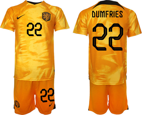 Dumfries Netherlands National Team orange Home jersey