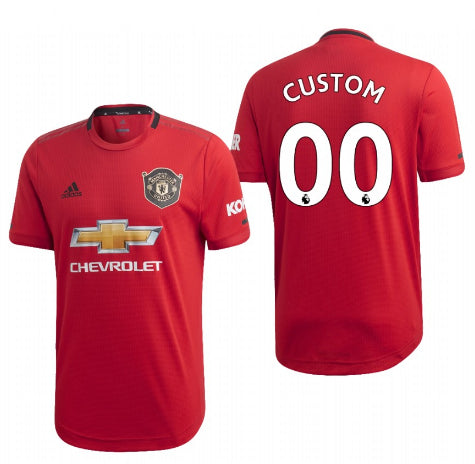 Custom Manchester United red Home jersey