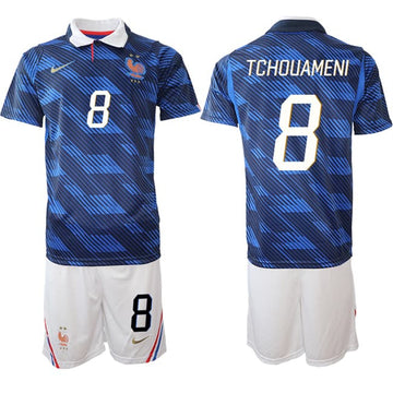 Aurélien Tchouaméni France National Team navy Home jersey