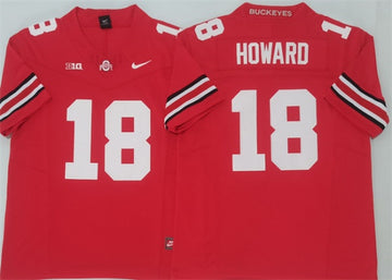 Will Howard Ohio State Buckeyes red Limited jersey