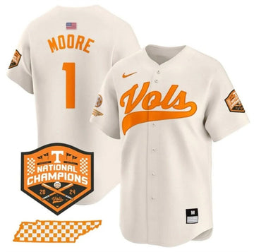 Christian Moore Tennessee Volunteers cream Vapor jersey