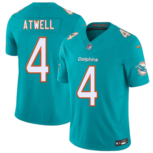Tutu Atwell Miami Dolphins aqua Vapor jersey
