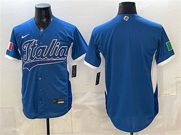 Custom Italy Baseball blue Classic jersey