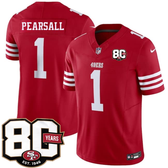 Ricky Pearsall San Francisco 49ers red Vapor jersey