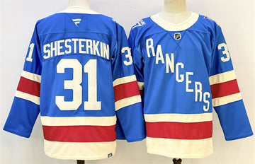 Igor Shesterkin New York Rangers blue jersey
