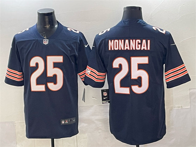 Kyle Monangai Chicago Bears navy Vapor jersey