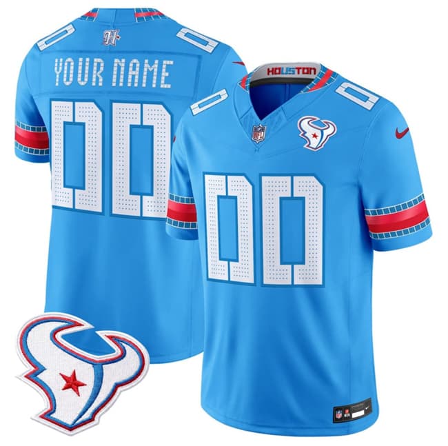 Custom Houston Texans blue Limited jersey