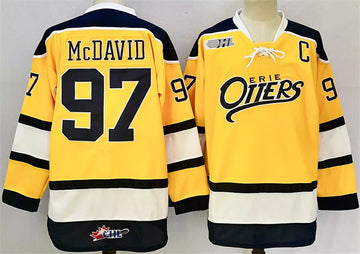Connor McDavid Edmonton Oilers yellow Heritage jersey