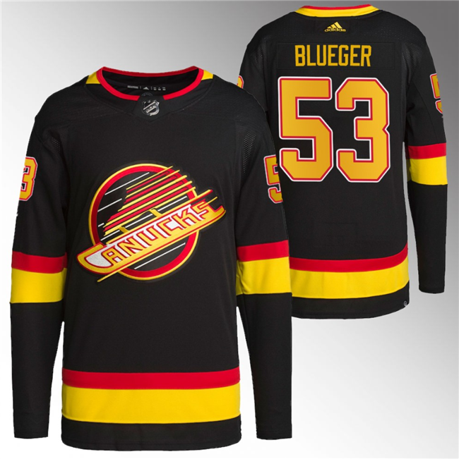 Teddy Blueger Vancouver Canucks black Retro jersey