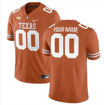 Custom Texas Longhorns orange jersey