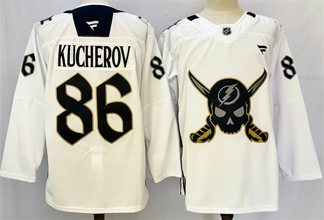 Nikita Kucherov Tampa Bay Lightning white jersey