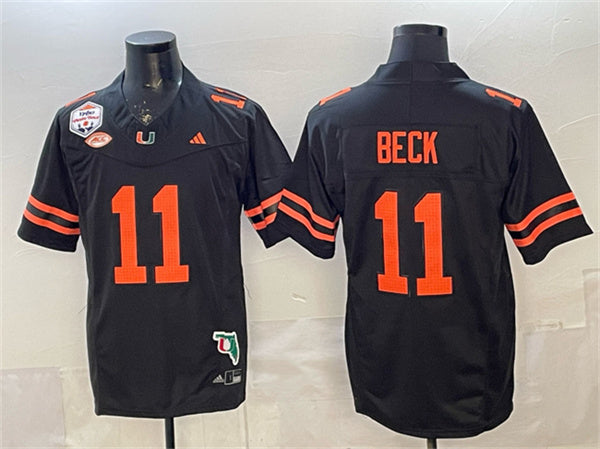 Carson Beck Miami Hurricanes black jersey