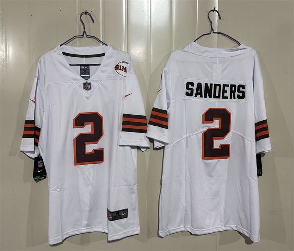 Shedeur Sanders Cleveland Browns white Vapor jersey