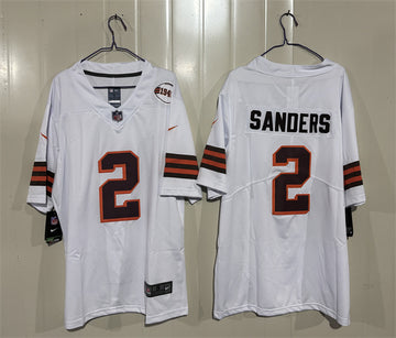 Shedeur Sanders Cleveland Browns white Vapor jersey