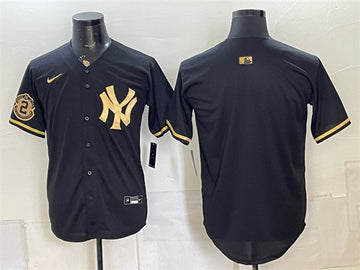 Blank Black New York Yankees gold jersey