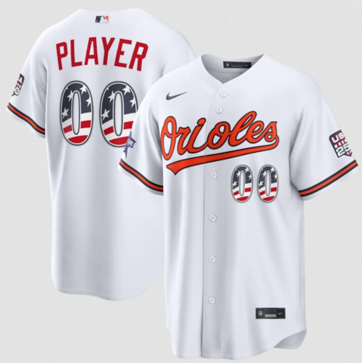 Custom Baltimore Orioles white All-Star jersey