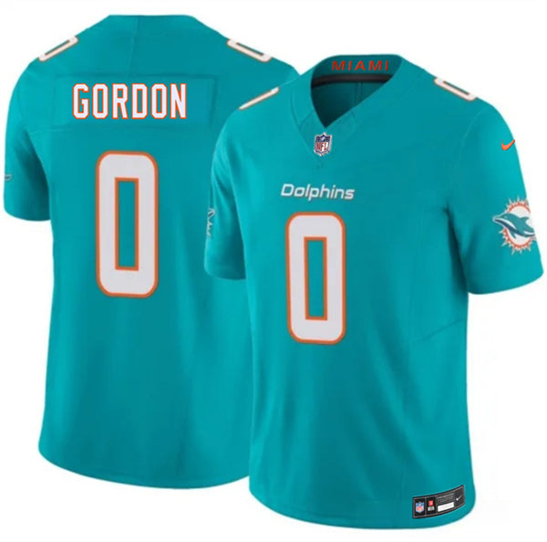Ollie Gordon Miami Dolphins aqua Vapor jersey