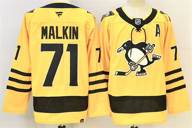Evgeni Malkin Pittsburgh Penguins gold Alternate jersey