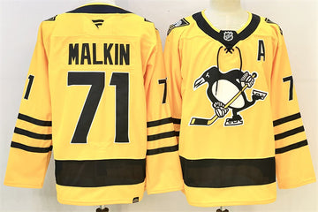 Evgeni Malkin Pittsburgh Penguins gold Alternate jersey