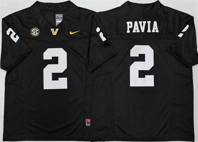 Diego Pavia Vanderbilt Commodores black Vapor jersey