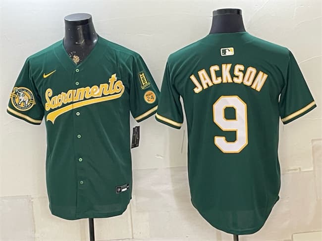 Reggie Jackson Oakland Athletics green Vapor jersey