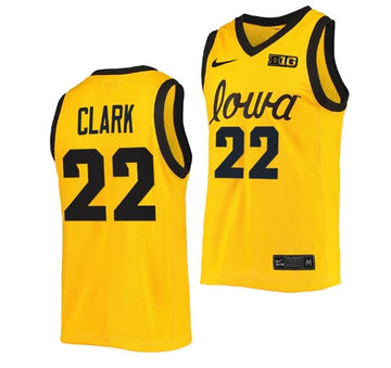Caitlin Clark Iowa Hawkeyes yellow jersey