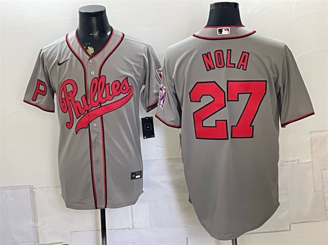 Aaron Nola Philadelphia Phillies gray jersey